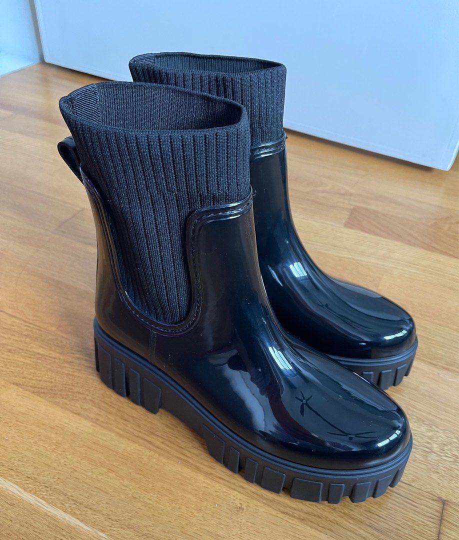 Tommy hilfiger knitted sales sock rain boot