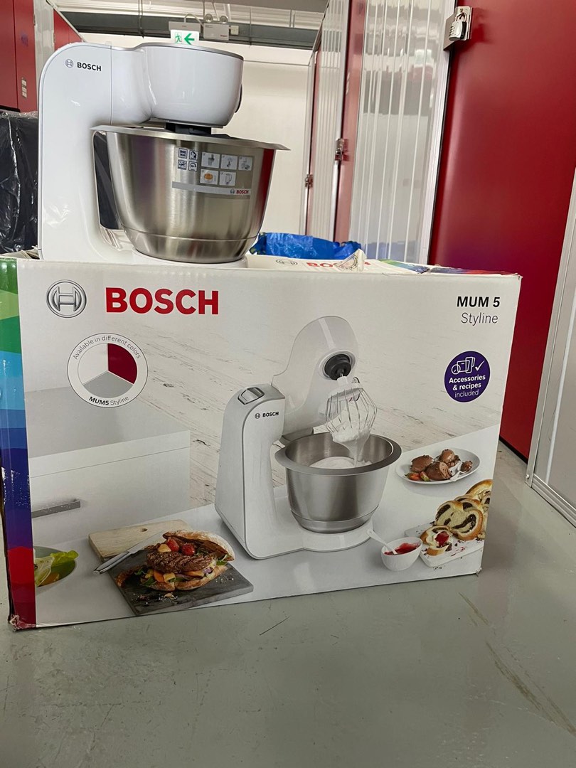 Bosch Series 4 廚師機 MUM 54251 900 W 白色, 家庭電器, 廚房電器, 鍋具 - Carousell