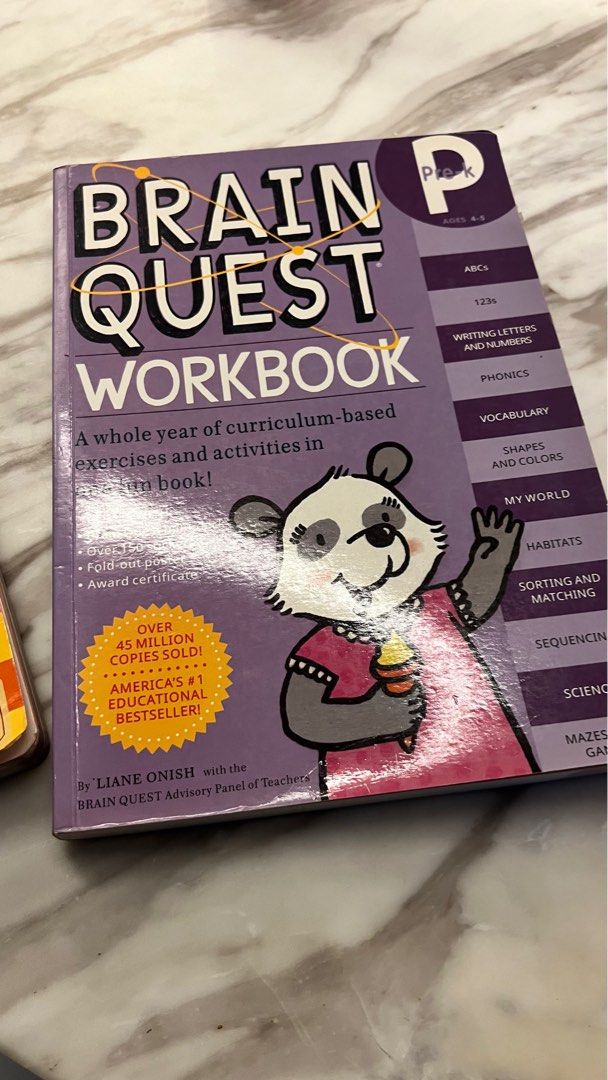Books　reviews　Kindergarten.　Pre-K　Hobbies　on　Toys,　on　Books　Children's　and　Magazines,　Carousell　9k　Workbook　BrainQuest　Amazon!,