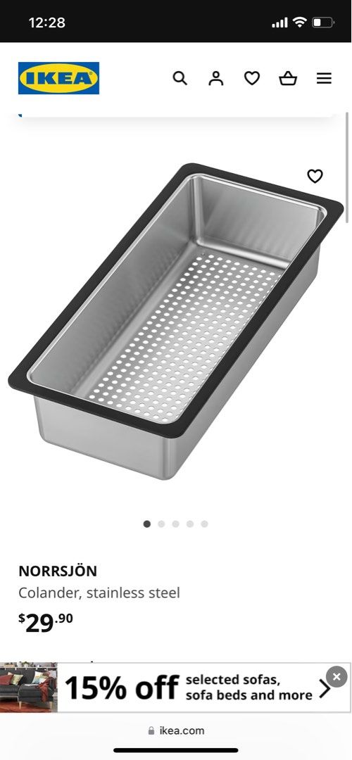 Ikea over sink colander online