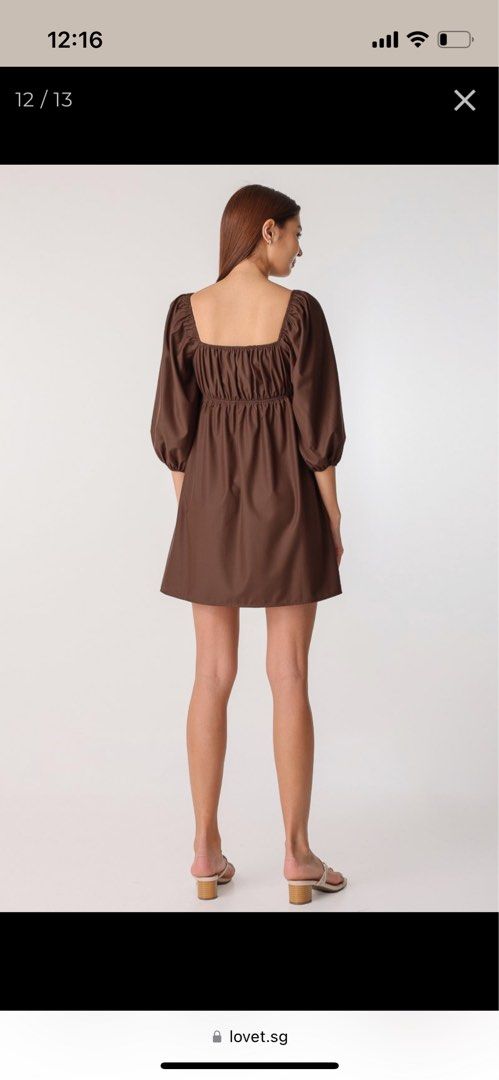 brinley ruched ruffle mini dress Innovare Denim Brinley Ruched Ruffle Mini Dress In Black, M