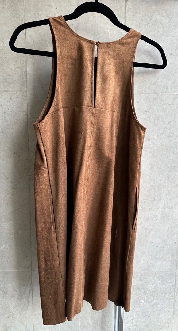 Brown suede dress Women s Fashion Dresses Sets Dresses on