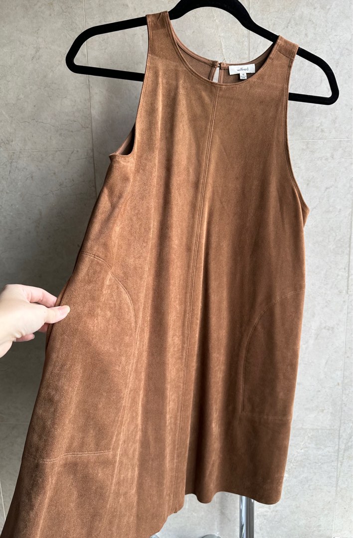Brown suede dress Women s Fashion Dresses Sets Dresses on