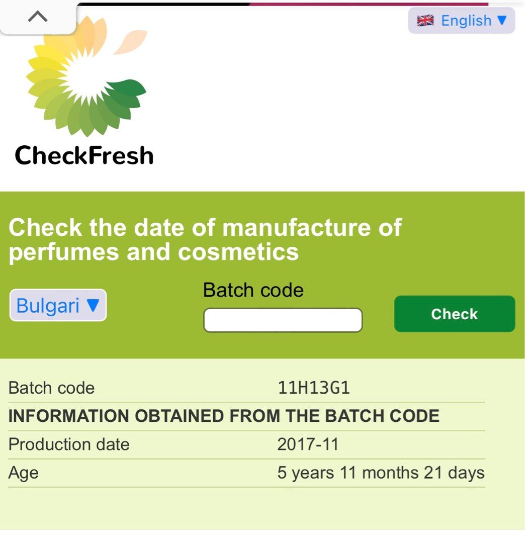 Checkfresh bvlgari sales