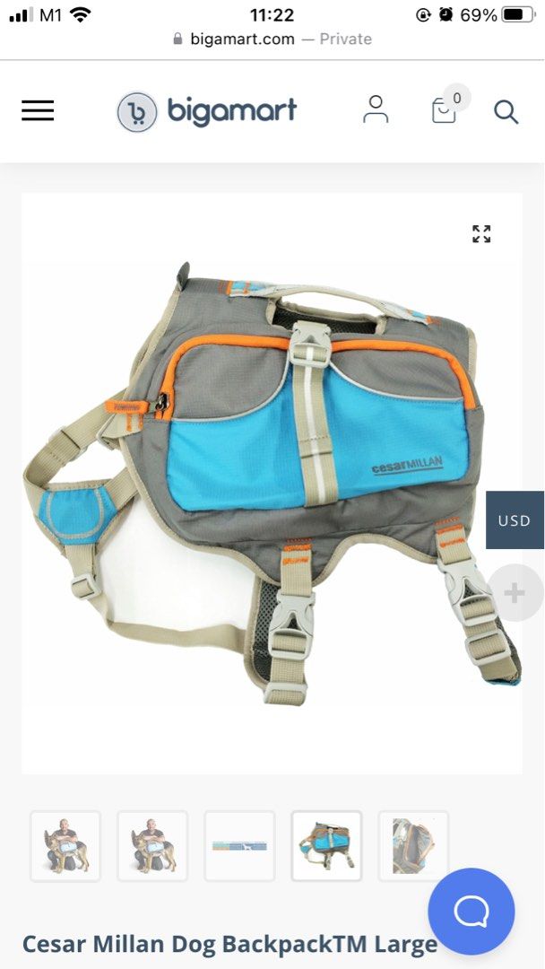 Cesar Millan Dog Backpack L Pet Supplies Homes Other Pet