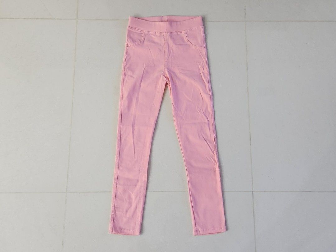 Girls hot pink leggings top