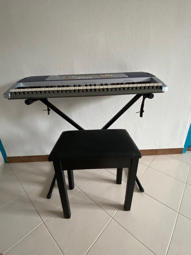 Casio keyboard with stand and chair, Hobbies & Toys, Music & Media