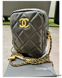 Rare Auth Chanel Beauty Black & White Roomy Makeup VIP Gift Bag