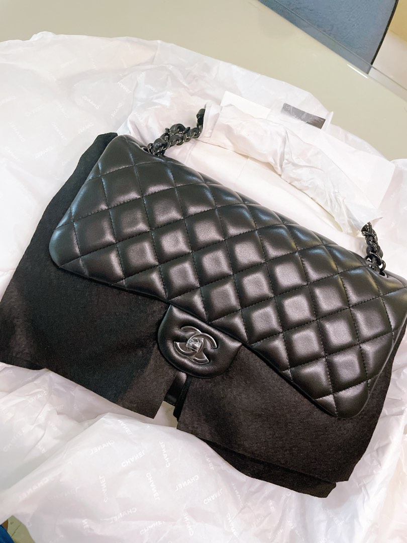 Chanel So Black Jumbo Classic Luxury Bags Wallets on Carousell