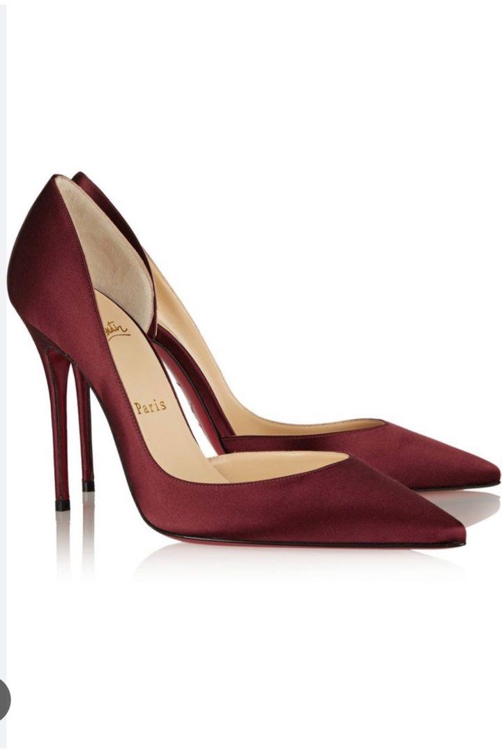 Christian Louboutin Iriza 100 satin d orsay pumps Women s Fashion