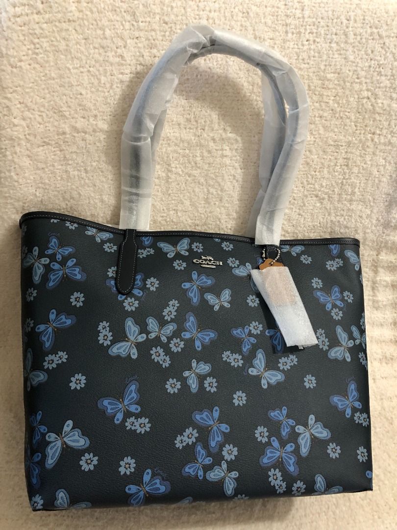 Coach City Tote With Lovely Butterfly Print Luxury Bags Wallets on Carousell