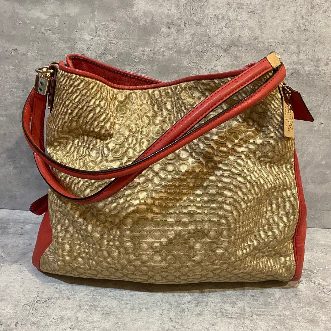 Coach madison needel point OP art phoebe shoulder bag