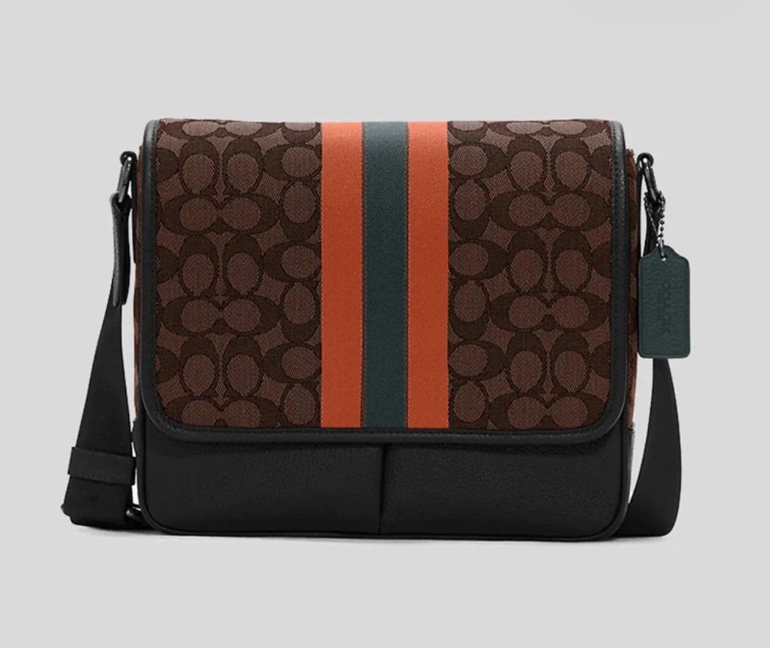 Coach heritage stripe pet hotsell carrier