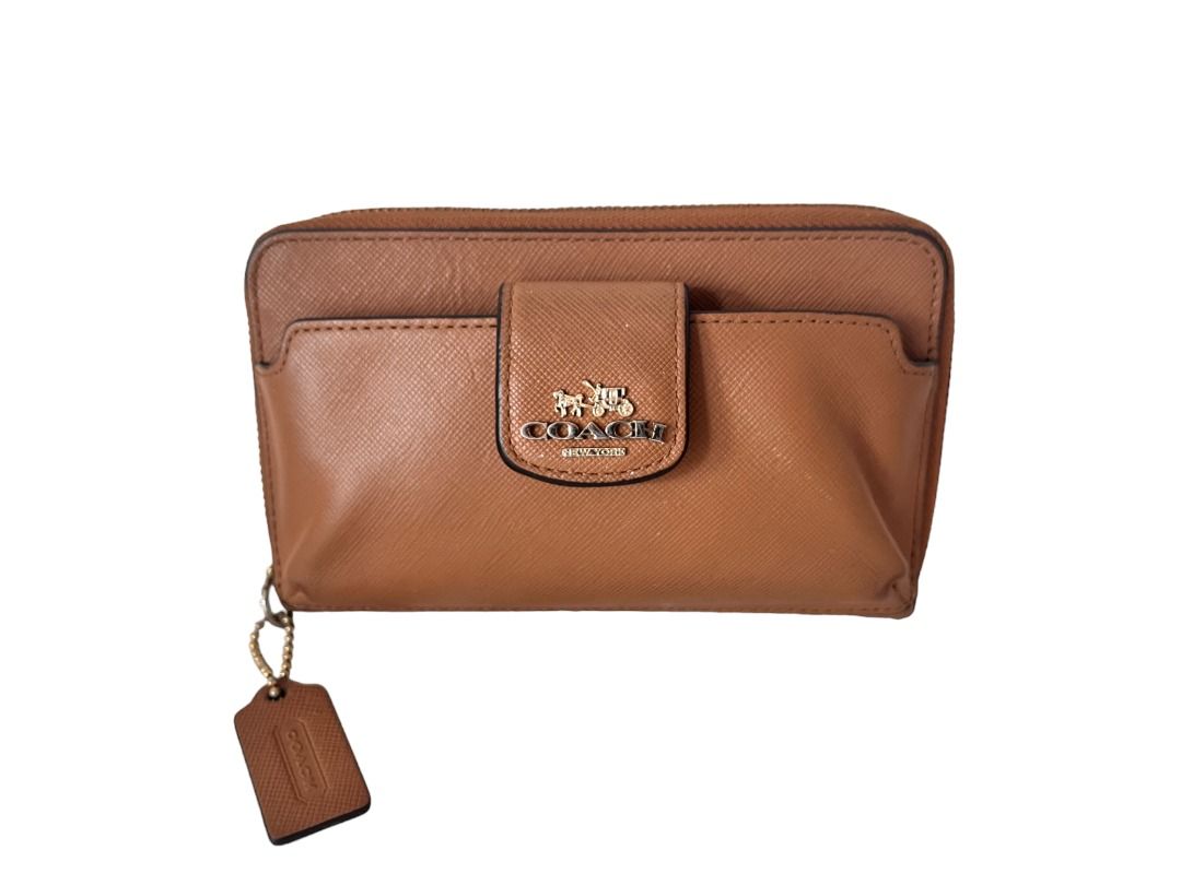 COACH Universal Pocket Phone Wallet Brown