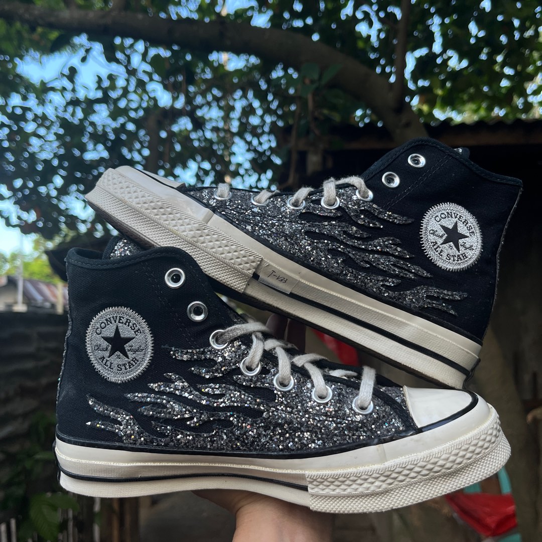 CONVERSE CHUCK 70 ARCHIVAL GLITTER FLAME Women s Fashion Footwear Sneakers on Carousell