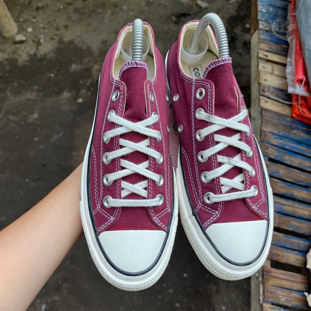 CONVERSE CHUCK 70 Ox BURGUNDY Women s Fashion Footwear Sneakers on Carousell