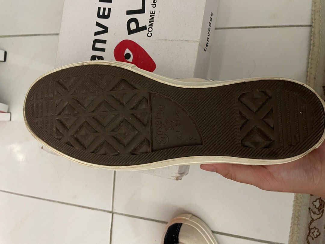 Converse comme des garcons original vs fake shop