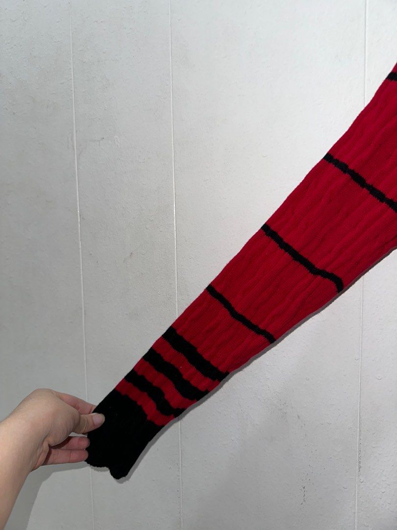 Cute Red Striped Karen Scott Sweater (Category: Coats, Jackets and Outerwear) located in Marikina City. Submitted by retailr (Listing ID 1261427391, Image 2). Description: Karen Scott Size PP Red and Black Sweater Condition Lightly Used Gifted by aunt from the US, but never been personally used.