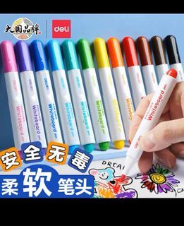 Deli 24 Colors Felt Pen Fiber Bullet Tip 1.0mm Washable Felt Tip Pens  Fabric Pens Felt Pens for Drawing Painting Writing Note Taking Supplies  Bright Colors Easy Coloring