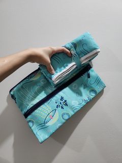 Diaper changing mat and wet bag