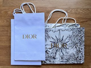 Dior Limited Edition Empty Gift Box W/tissue, Ribbon, Invoice Card,Shopping  Bag
