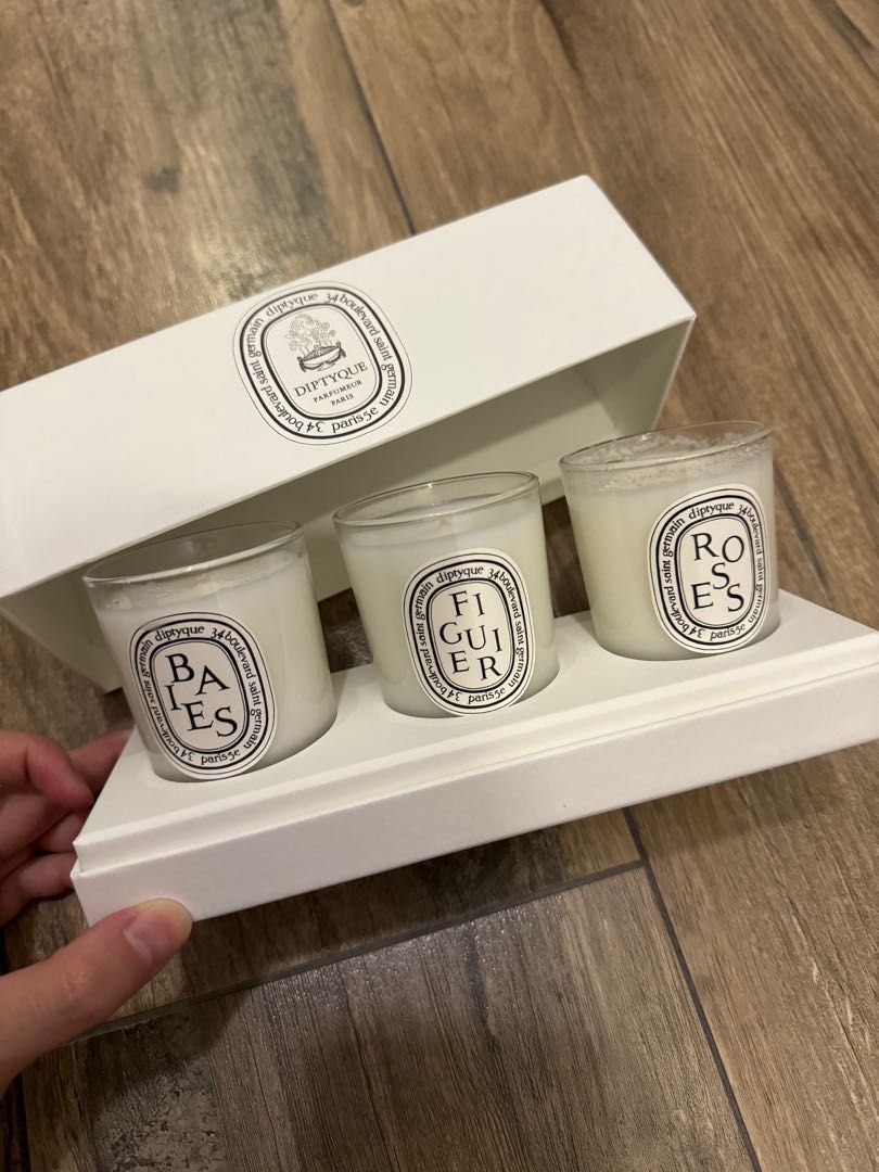Diptyque Candle Gift Set, Furniture & Home Living, Home Fragrance on