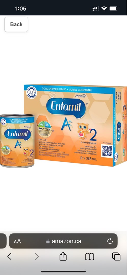 Enfamil a+ 2 concentrate top