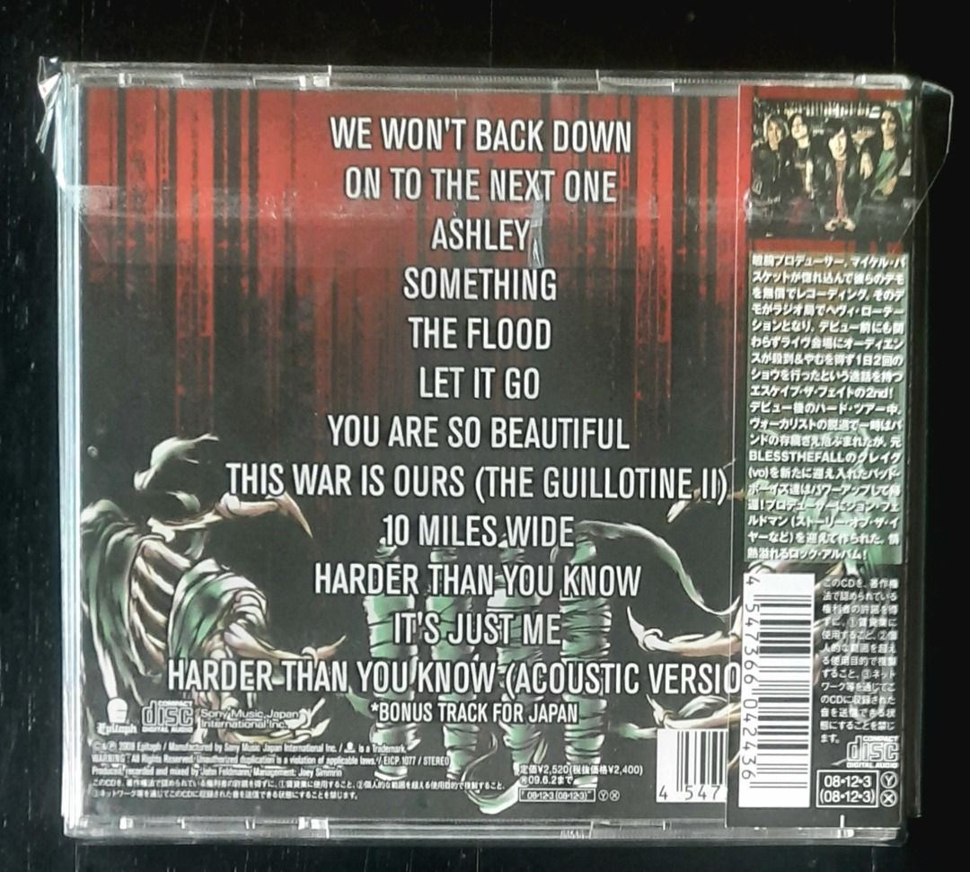 Escape The Fate – This War Is Ours EICP-1077 (Japanese Used CD 