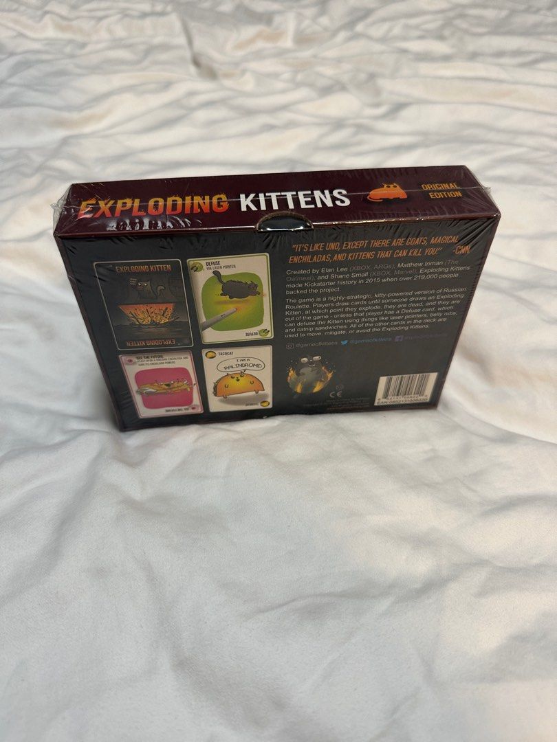 Exploding Kittens Original Pack, Hobbies & Toys, Toys & Games on Carousell
