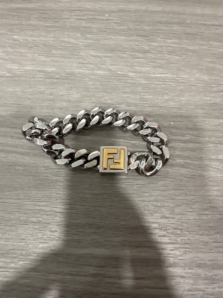 Fendi by Marc Jacobs F is Fendi Bracelet Silver-Coloured Bracelet in Brass  with Palladium-tone - US