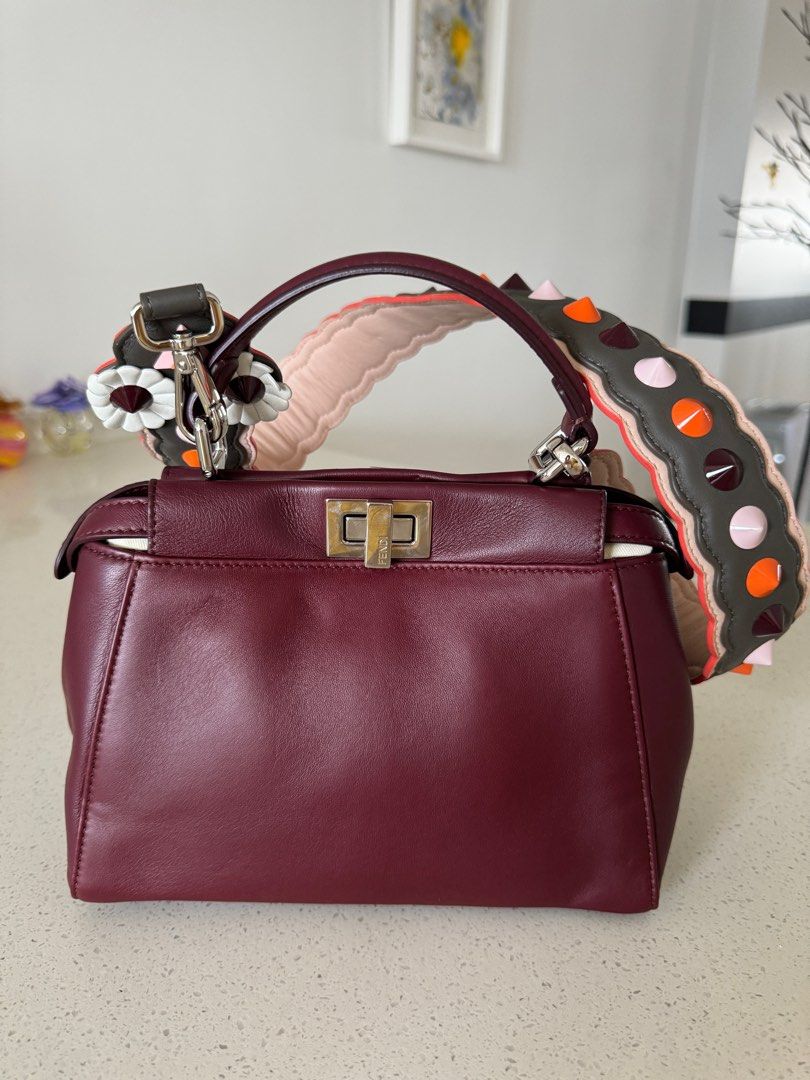 Fendi peekaboo burgundy store
