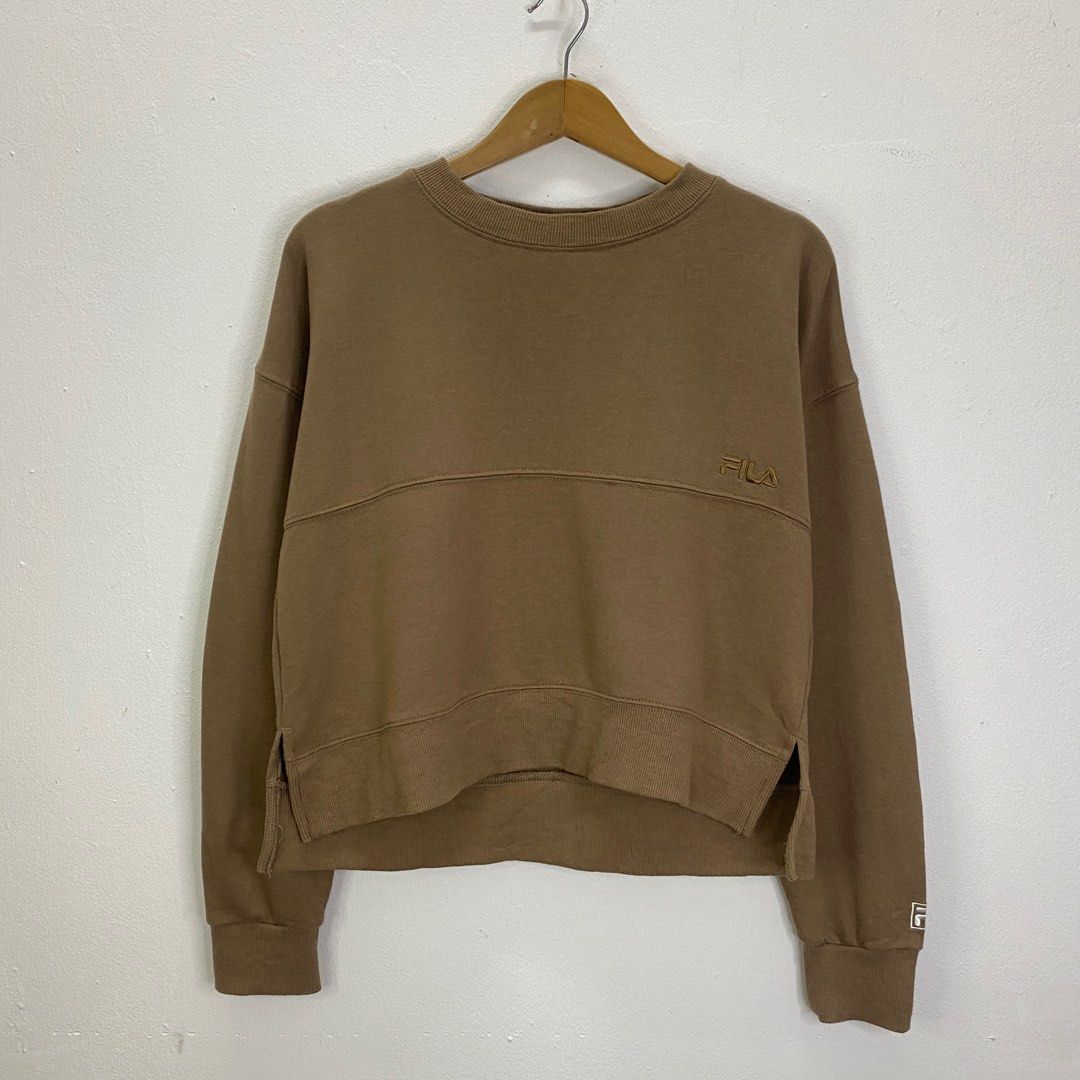 Fila sweatshirt womens brown deals