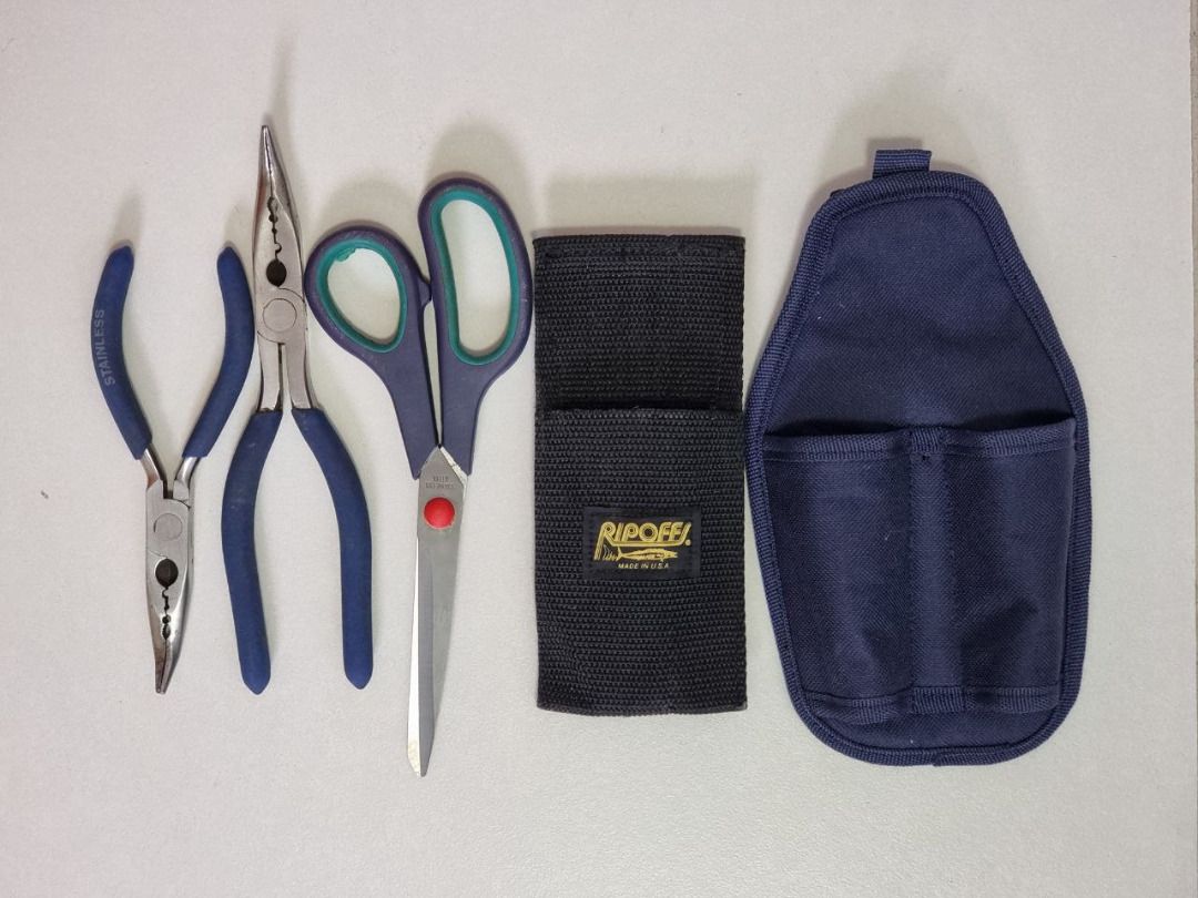 Fishing Pliers & Scissors with pouch holder, Sports Equipment