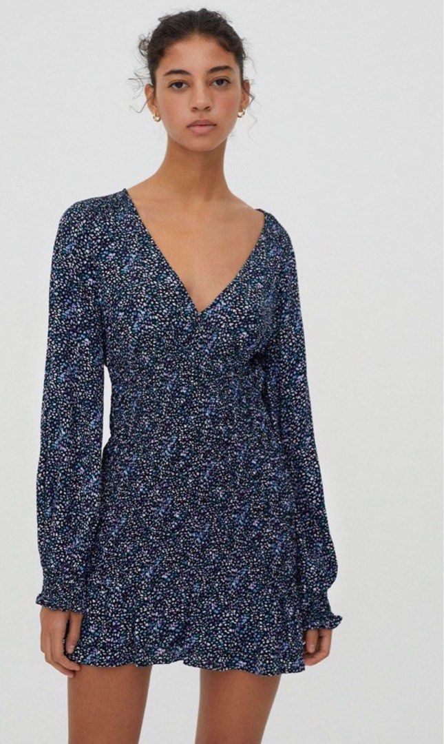 Pull and bear floral dress online