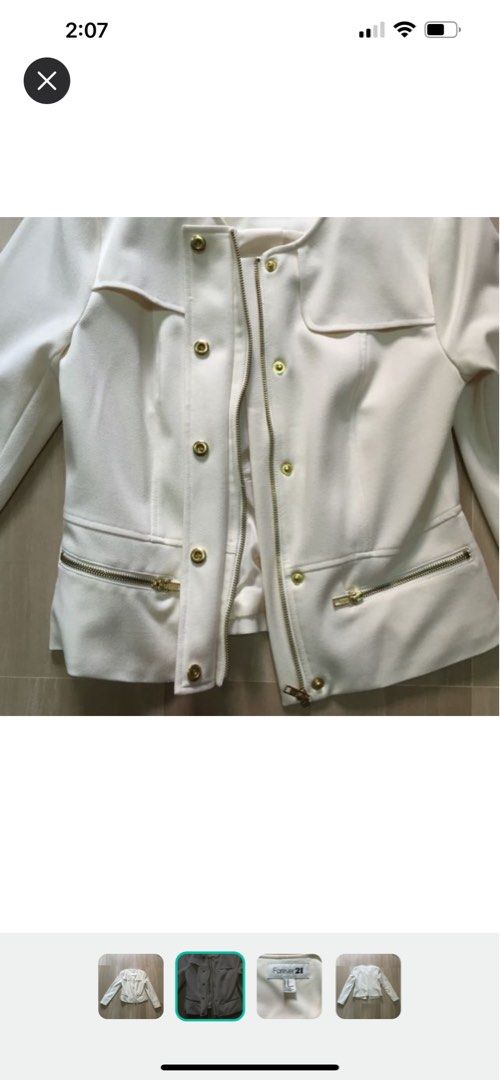 White jacket forever 21 store