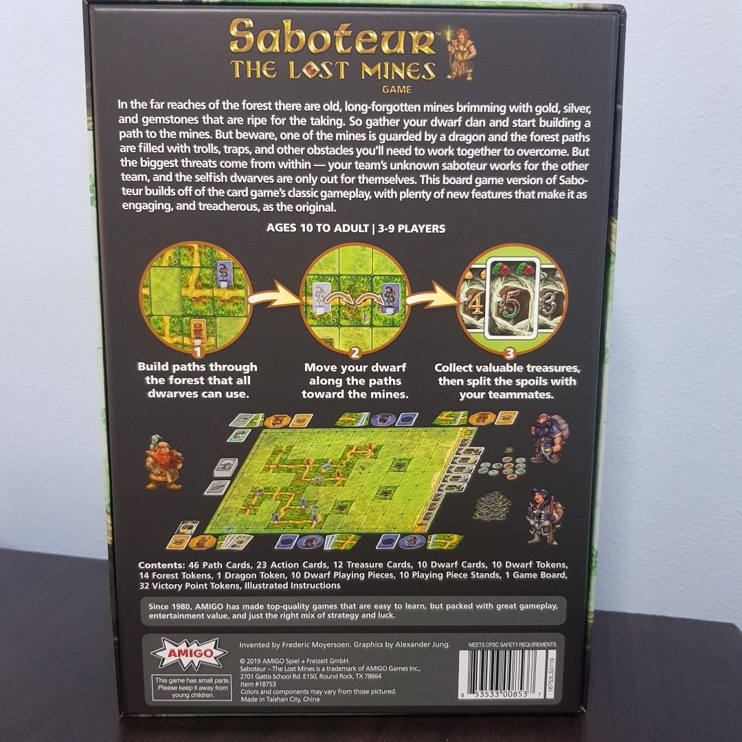 Saboteur: The Lost Mines Board Game Overview