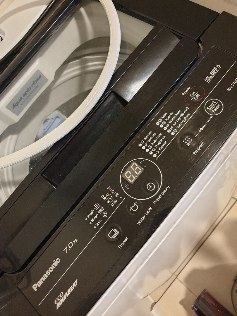 Fully Automatic Panasonic Washing Machine NAF70S7, TV & Home