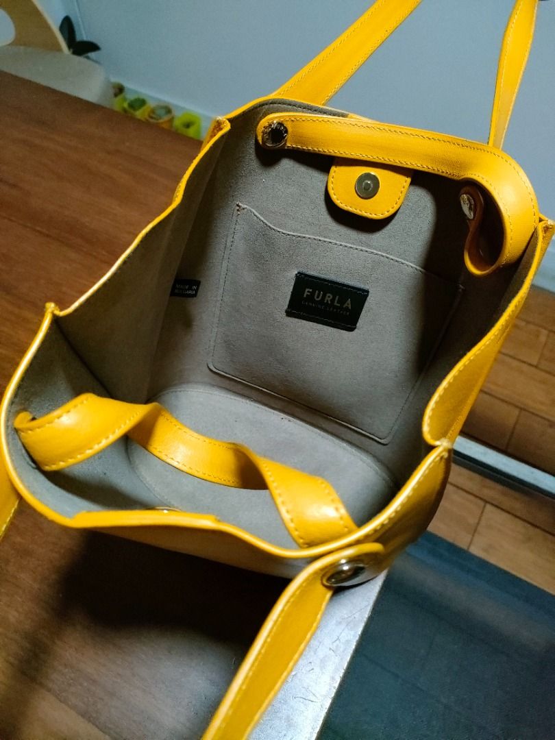 Furla Yellow Tote Women s Fashion Bags Wallets Tote Bags on