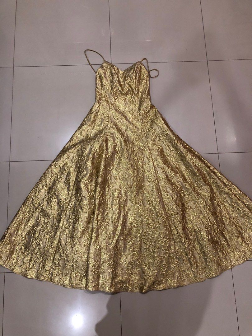 Jual dress gold on sale