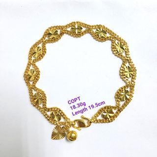 LOUIS VUITTON Brass Flower Full Bracelet Gold 1243560