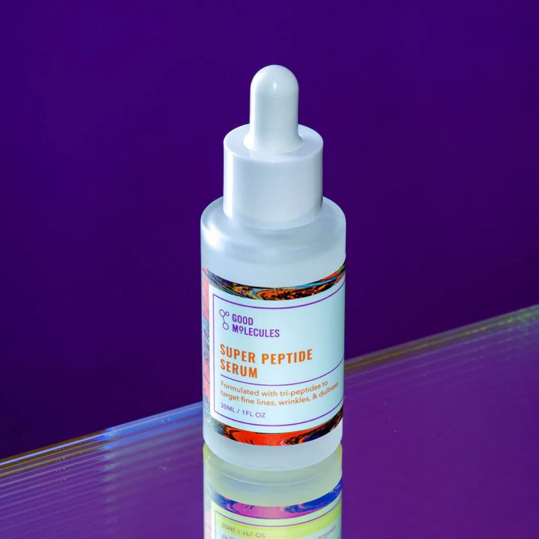 GOOD MOLECULES Super Peptide Serum (Category: Face Care) located in Quezon City. Submitted by happyfactoryph (Listing ID 1111021382, Image 3). Description: GOOD MOLECULES Super Peptide Serum – P899 (from P1100) Product Details: Target multiple signs of aging at once with Super Peptide Serum from Good Molecules. This specially formulated blend of peptides and copper tripeptides helps to hydrate, brighten, and smooth for a healthy, youthful-looking