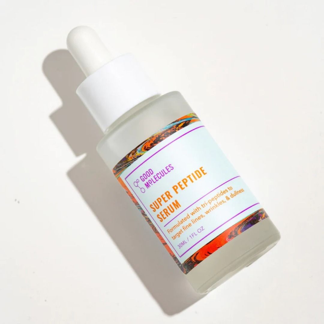 GOOD MOLECULES Super Peptide Serum (Category: Face Care) located in Quezon City. Submitted by happyfactoryph (Listing ID 1111021382, Image 2). Description: GOOD MOLECULES Super Peptide Serum – P899 (from P1100) Product Details: Target multiple signs of aging at once with Super Peptide Serum from Good Molecules. This specially formulated blend of peptides and copper tripeptides helps to hydrate, brighten, and smooth for a healthy, youthful-looking