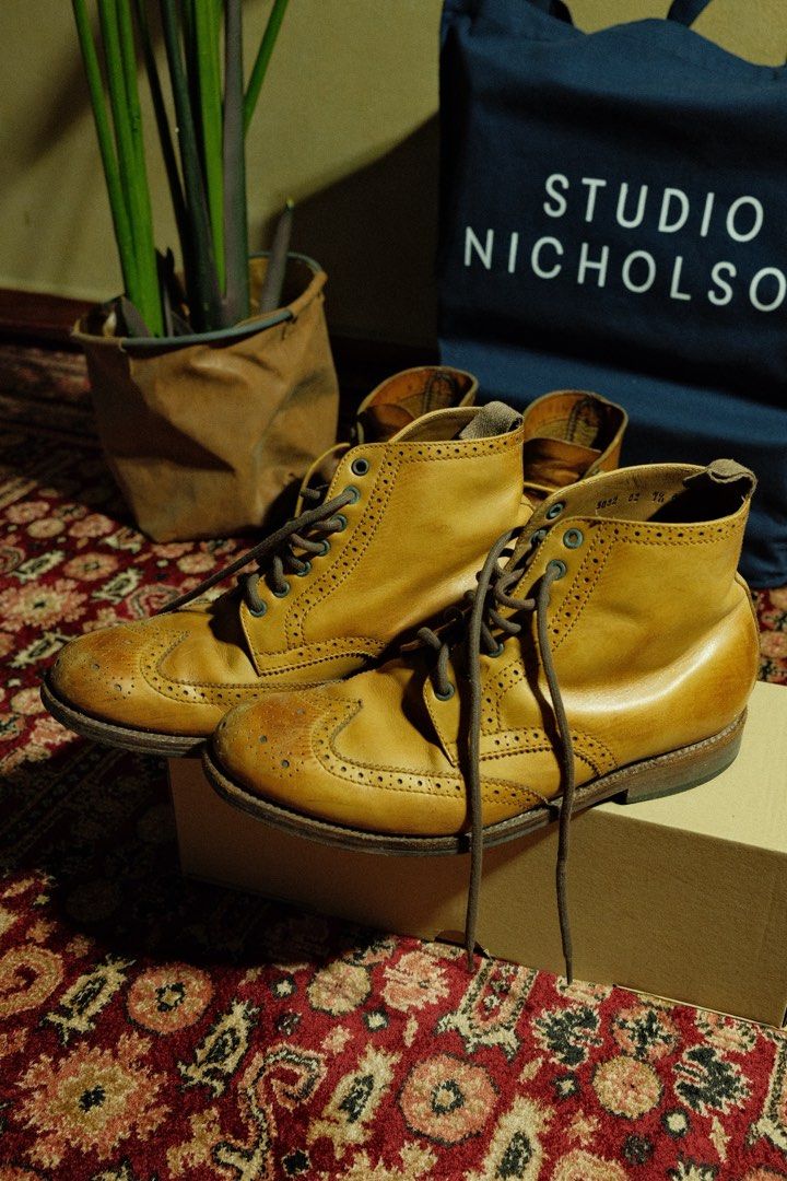 Grenson Fred leather brougue boots Men s Fashion Footwear