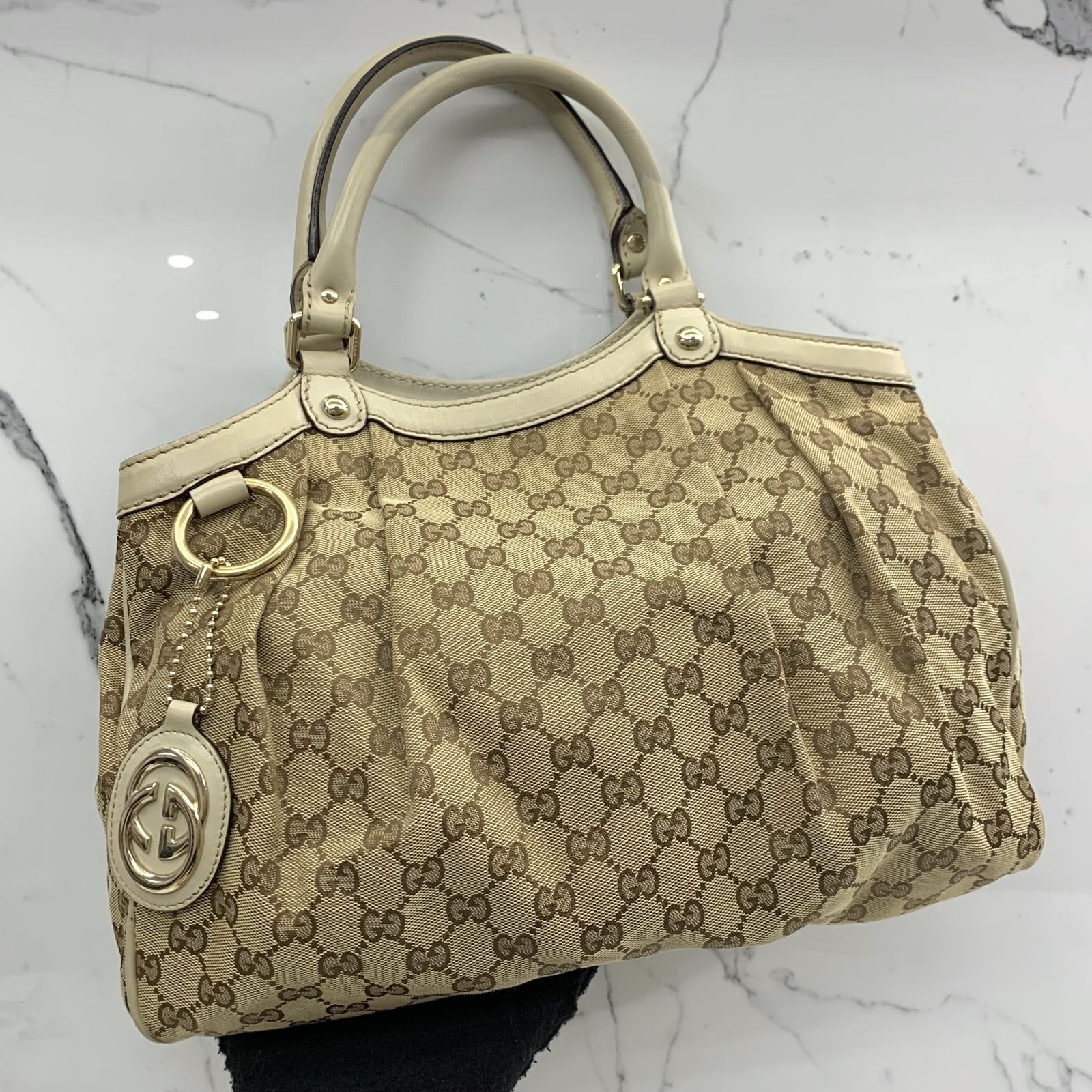 GUCCI 211944 BROWN SUKEY TOTE BAG 237033085 EK Luxury Bags