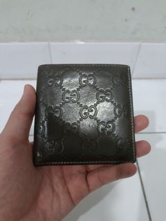 Gucci green guccisima vertical bifold wallet original authentic