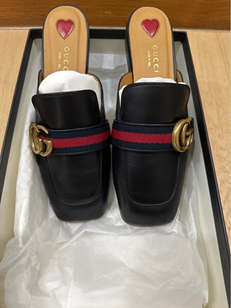 GUCCI Leather Slipper Black 423694 DKHC0 1061