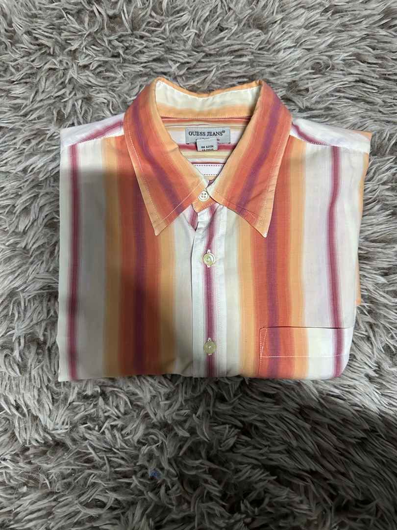 Guess jeans long sleeve striped outlet shirt