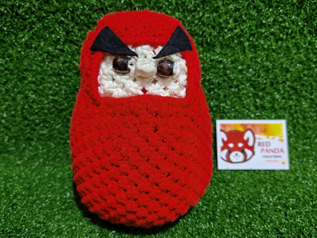 Handmade Knitted Daruma Medium (Category: Handmade Craft) located in Davao. Submitted by redpandacollections (Listing ID 1261458786, Image 1). Description: Handmade Knitted Daruma Medium Authentic From Japan in Good Condition and Quality as is in the picture provided Size 17cm x 20cm x 15cm Condition Excellent no flaws.