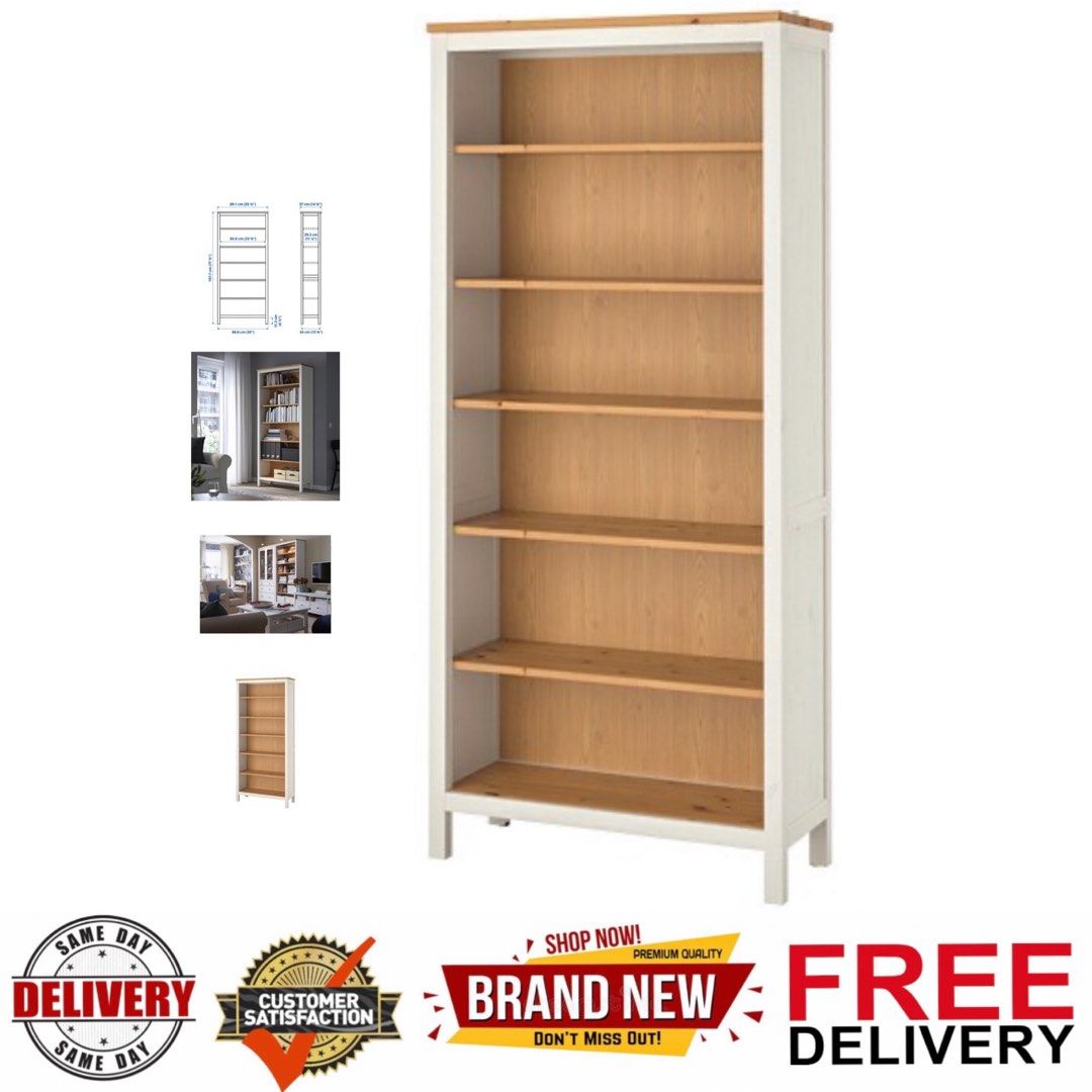 HEMNES Bookcase White stain light brown 90 198 bookcase bookshelf