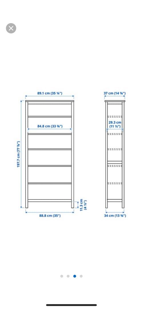 Hemnes bookcase white 2025 stain light brown